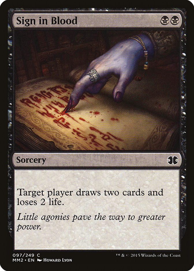 Sign in Blood [Modern Masters 2015] MTG Single Magic: The Gathering | Red Claw Gaming