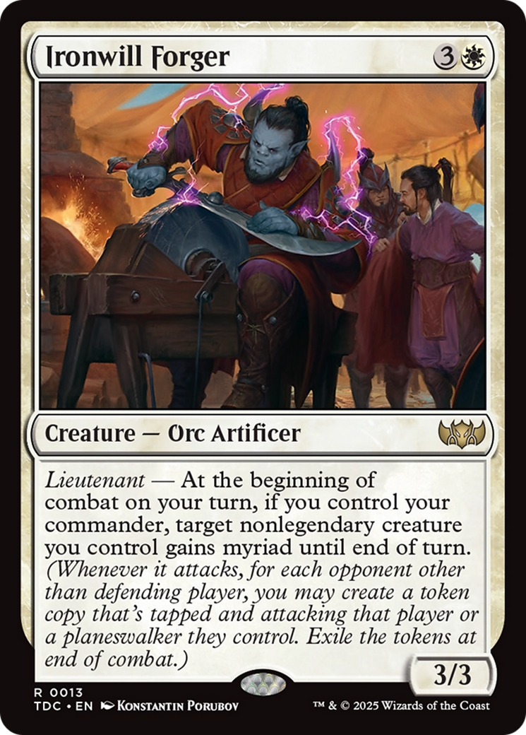 Ironwill Forger [Tarkir: Dragonstorm Commander] MTG Single Magic: The Gathering | Red Claw Gaming