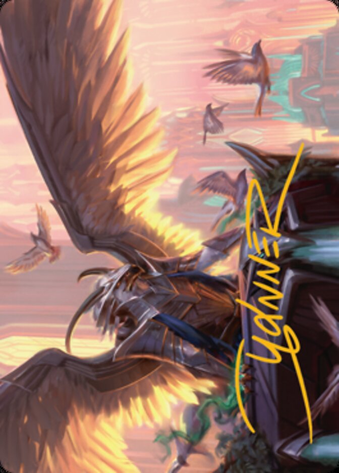 Falco Spara, Pactweaver 1 Art Card (Gold-Stamped Signature) [Streets of New Capenna Art Series] MTG Single Magic: The Gathering | Red Claw Gaming