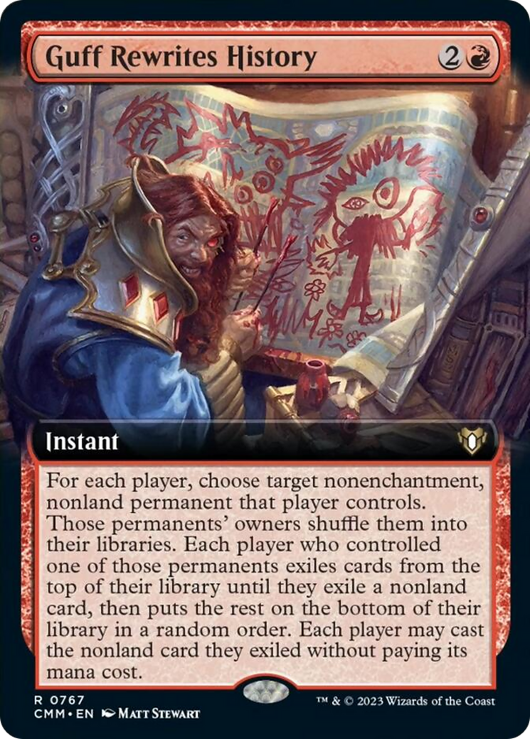 Guff Rewrites History (Extended Art) [Commander Masters] MTG Single Magic: The Gathering | Red Claw Gaming