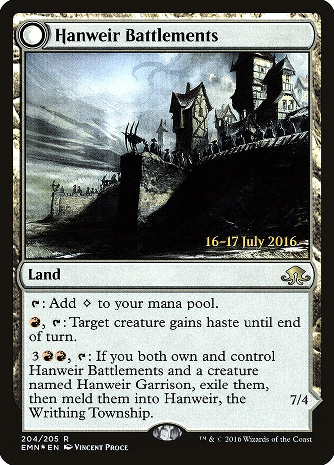 Hanweir Battlements [Eldritch Moon Prerelease Promos] MTG Single Magic: The Gathering | Red Claw Gaming
