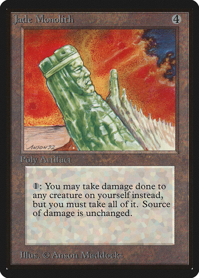 Jade Monolith [Beta Edition] MTG Single Magic: The Gathering | Red Claw Gaming