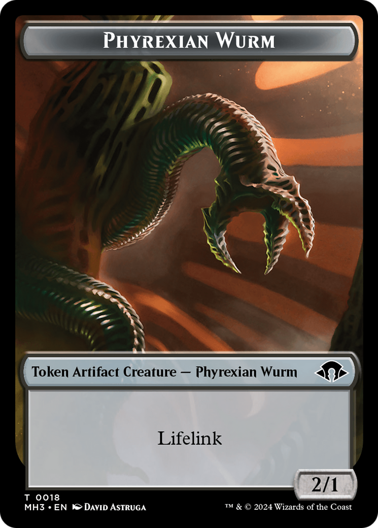 Servo // Phyrexian Wurm (0018) Double-Sided Token [Modern Horizons 3 Tokens] MTG Single Magic: The Gathering | Red Claw Gaming