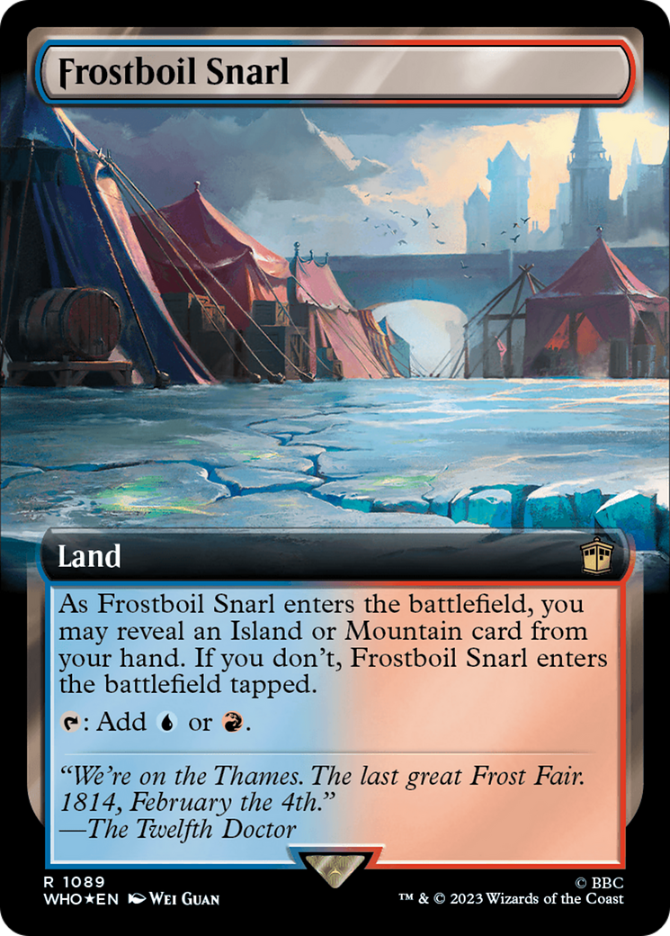 Frostboil Snarl (Extended Art) (Surge Foil) [Doctor Who] MTG Single Magic: The Gathering | Red Claw Gaming