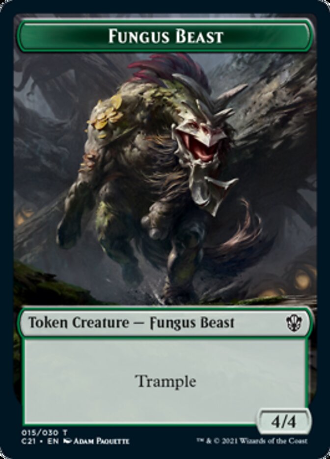 Demon // Fungus Beast Double-Sided Token [Commander 2021 Tokens] MTG Single Magic: The Gathering | Red Claw Gaming