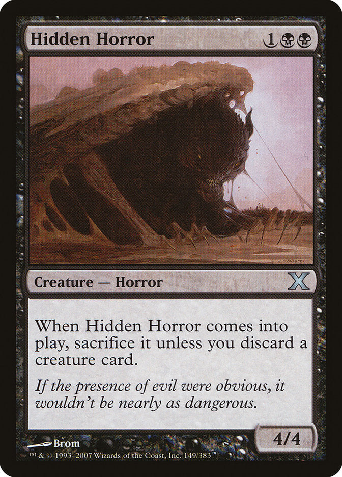 Hidden Horror [Tenth Edition] MTG Single Magic: The Gathering | Red Claw Gaming