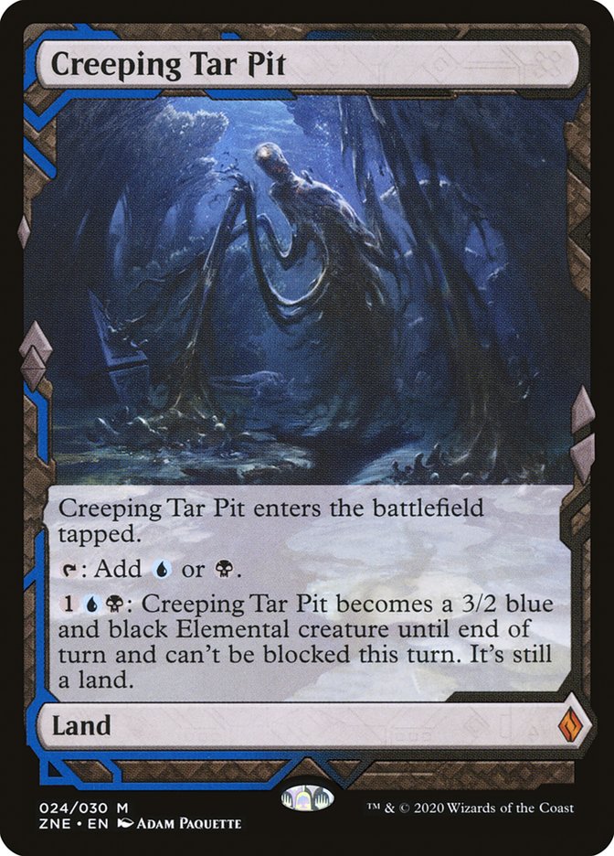 Creeping Tar Pit (Expeditions) [Zendikar Rising Expeditions] MTG Single Magic: The Gathering | Red Claw Gaming