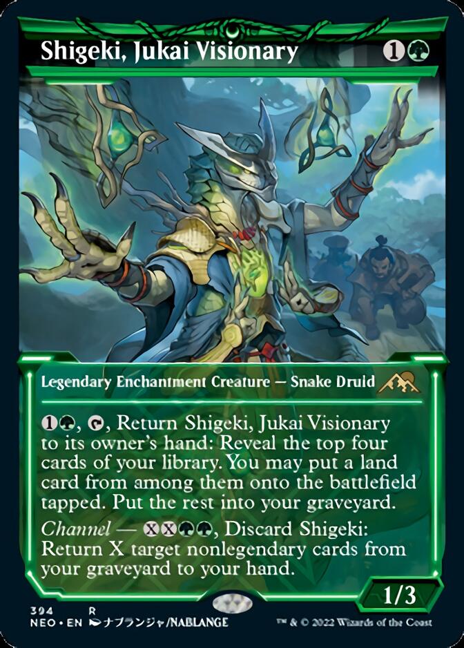 Shigeki, Jukai Visionary (Showcase Soft Glow) [Kamigawa: Neon Dynasty] MTG Single Magic: The Gathering    | Red Claw Gaming