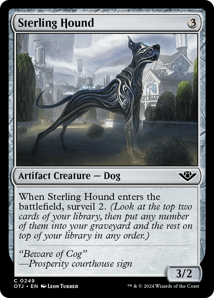 Sterling Hound [Outlaws of Thunder Junction] MTG Single Magic: The Gathering    | Red Claw Gaming