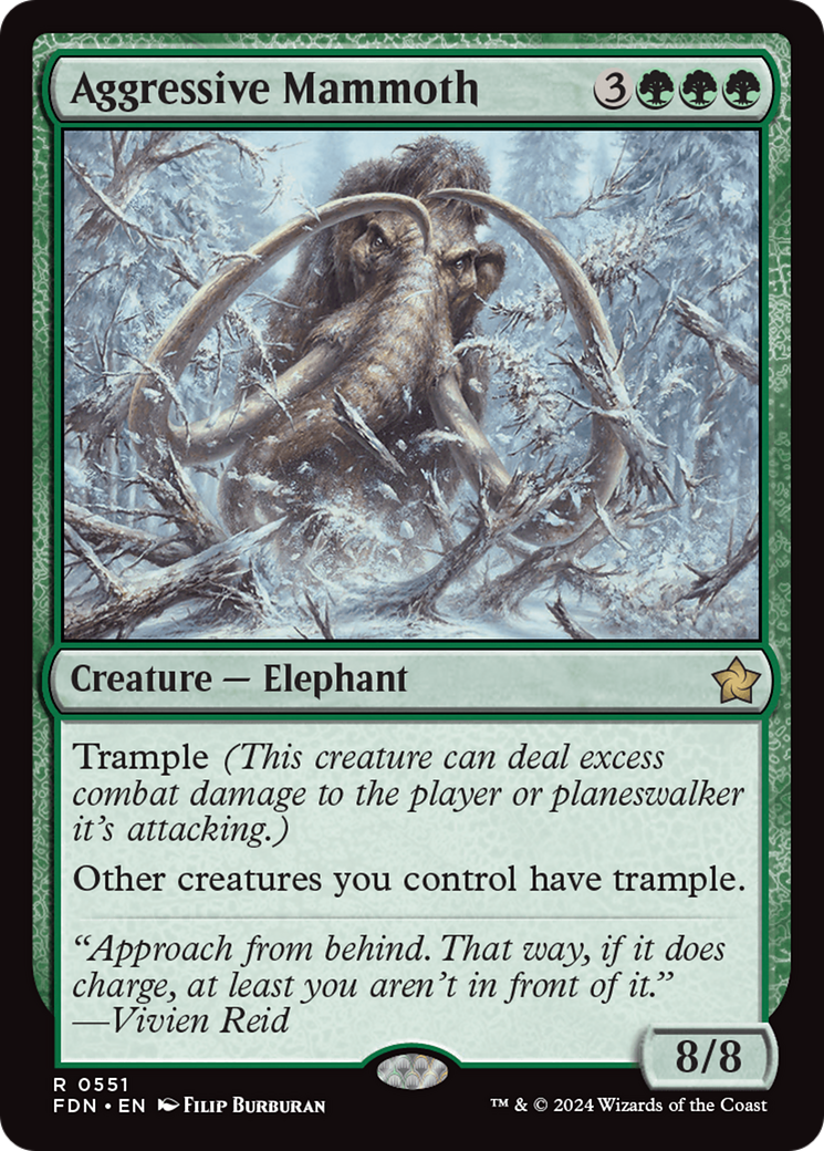 Aggressive Mammoth [Foundations] MTG Single Magic: The Gathering | Red Claw Gaming
