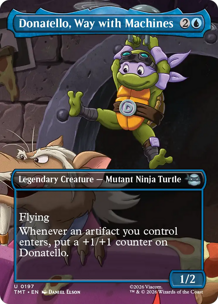Donatello, Way with Machines (Borderless) [Teenage Mutant Ninja Turtles] MTG Single Magic: The Gathering | Red Claw Gaming