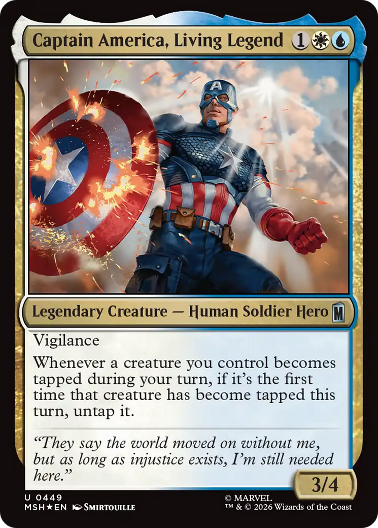 Captain America, Living Legend (Surge Foil) [Marvel Super Heroes] | Red Claw Gaming