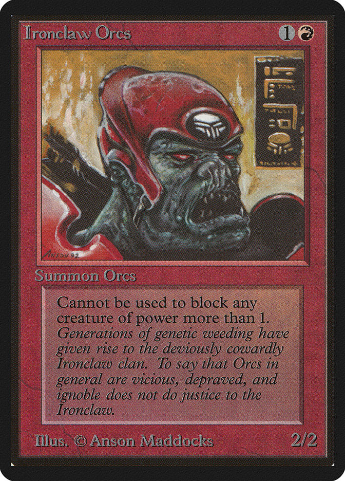 Ironclaw Orcs [Beta Edition] MTG Single Magic: The Gathering | Red Claw Gaming