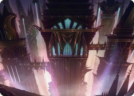 Skybridge Towers Art Card [Streets of New Capenna Art Series] MTG Single Magic: The Gathering | Red Claw Gaming