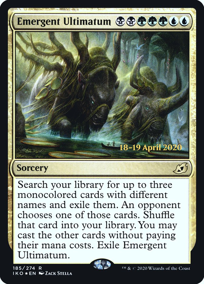 Emergent Ultimatum [Ikoria: Lair of Behemoths Prerelease Promos] MTG Single Magic: The Gathering | Red Claw Gaming
