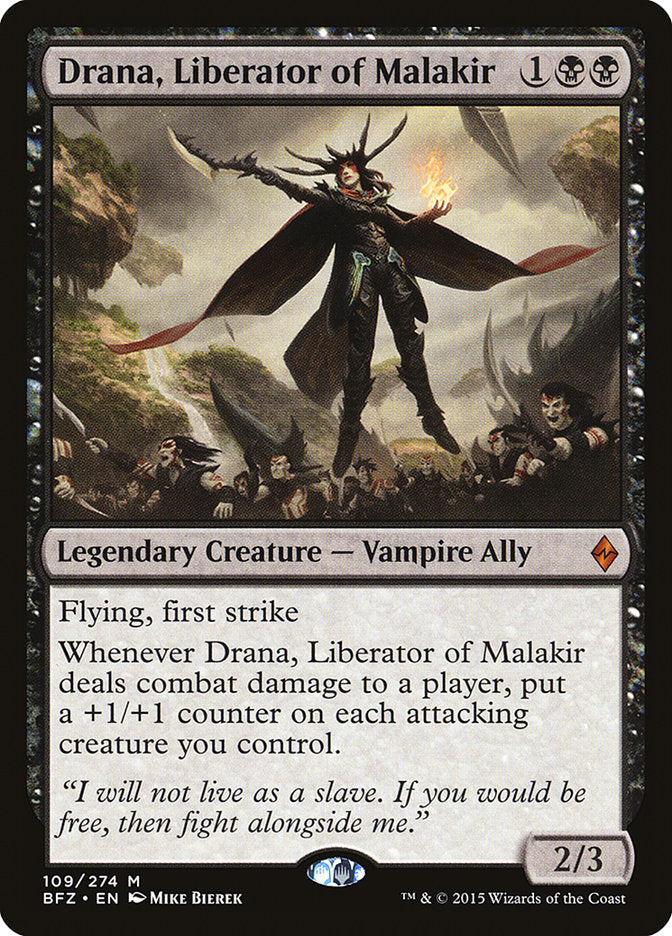 Drana, Liberator of Malakir [Battle for Zendikar] MTG Single Magic: The Gathering | Red Claw Gaming