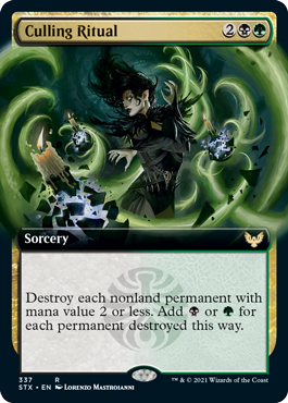 Culling Ritual (Extended Art) [Strixhaven: School of Mages] MTG Single Magic: The Gathering | Red Claw Gaming