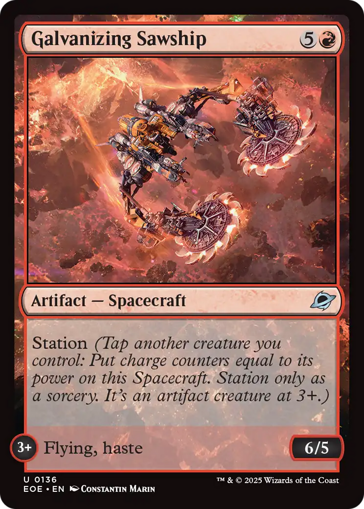 Galvanizing Sawship [Edge of Eternities] MTG Single Magic: The Gathering | Red Claw Gaming