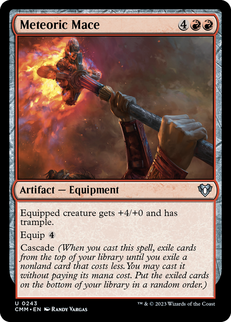 Meteoric Mace [Commander Masters] MTG Single Magic: The Gathering | Red Claw Gaming
