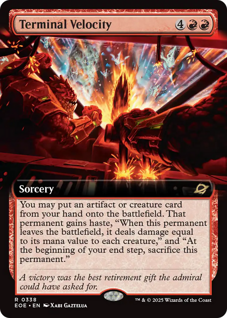 Terminal Velocity (Extended Art) [Edge of Eternities] MTG Single Magic: The Gathering | Red Claw Gaming
