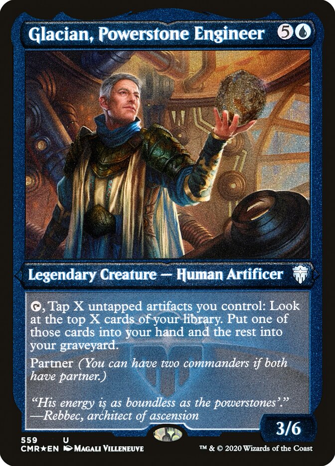Glacian, Powerstone Engineer (Etched) [Commander Legends] MTG Single Magic: The Gathering | Red Claw Gaming