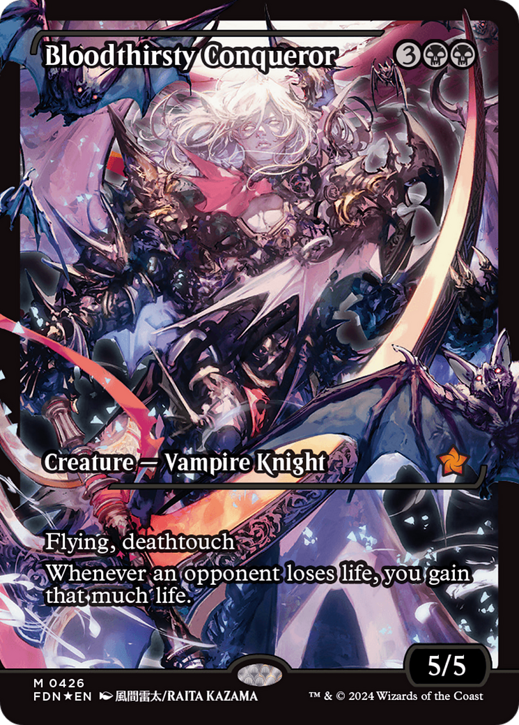 Bloodthirsty Conqueror (Showcase) [Foundations] MTG Single Magic: The Gathering | Red Claw Gaming