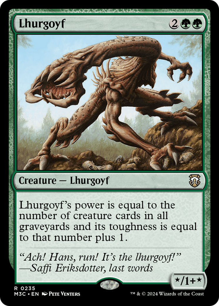 Lhurgoyf (Ripple Foil) [Modern Horizons 3 Commander] MTG Single Magic: The Gathering | Red Claw Gaming