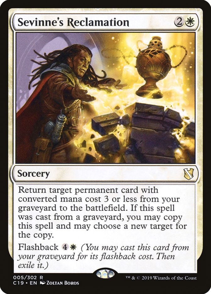 Sevinne's Reclamation [Commander 2019] MTG Single Magic: The Gathering | Red Claw Gaming