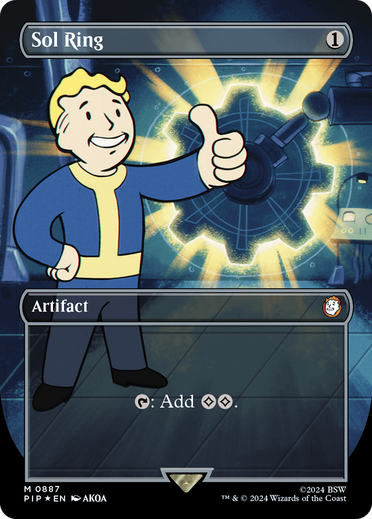 Sol Ring (Borderless) (Surge Foil) [Fallout] MTG Single Magic: The Gathering | Red Claw Gaming