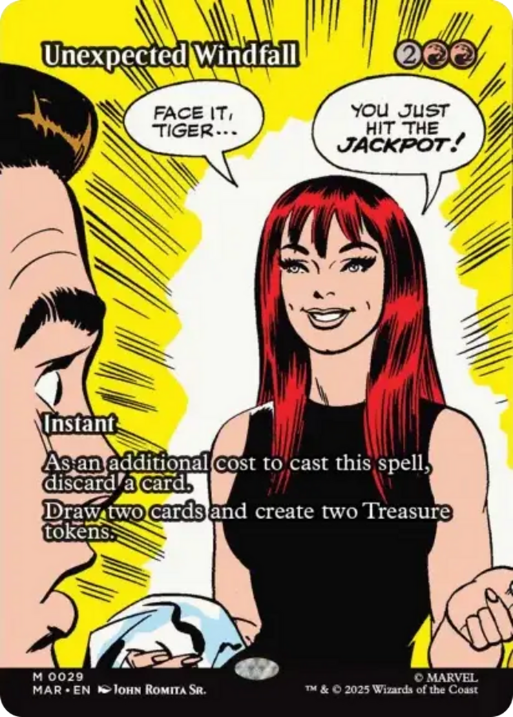 Unexpected Windfall (Borderless) [Marvel Universe: Eternal-Legal] | Red Claw Gaming