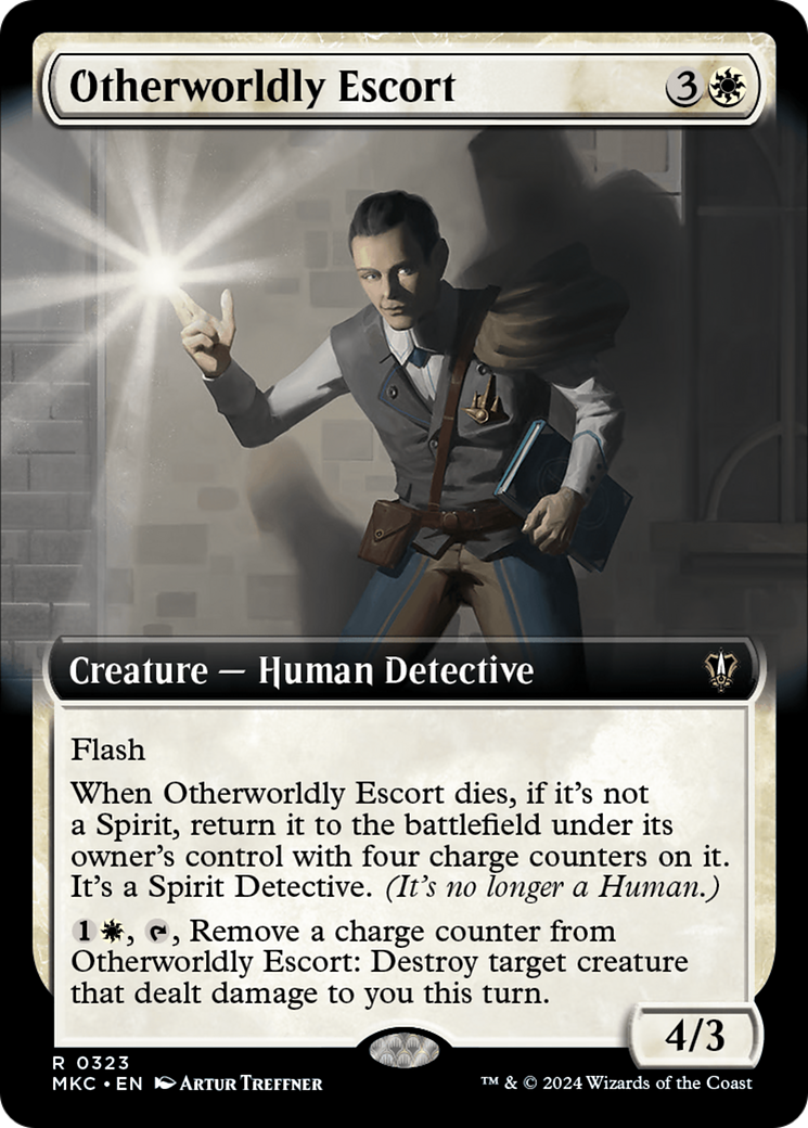 Otherworldly Escort (Extended Art) [Murders at Karlov Manor Commander] MTG Single Magic: The Gathering | Red Claw Gaming