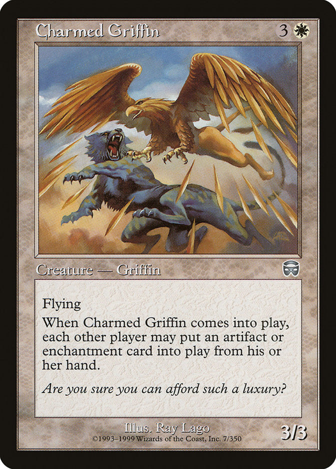 Charmed Griffin [Mercadian Masques] MTG Single Magic: The Gathering | Red Claw Gaming