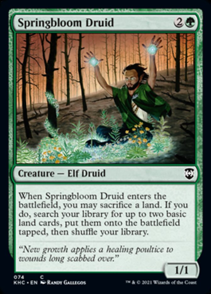 Springbloom Druid [Kaldheim Commander] MTG Single Magic: The Gathering | Red Claw Gaming
