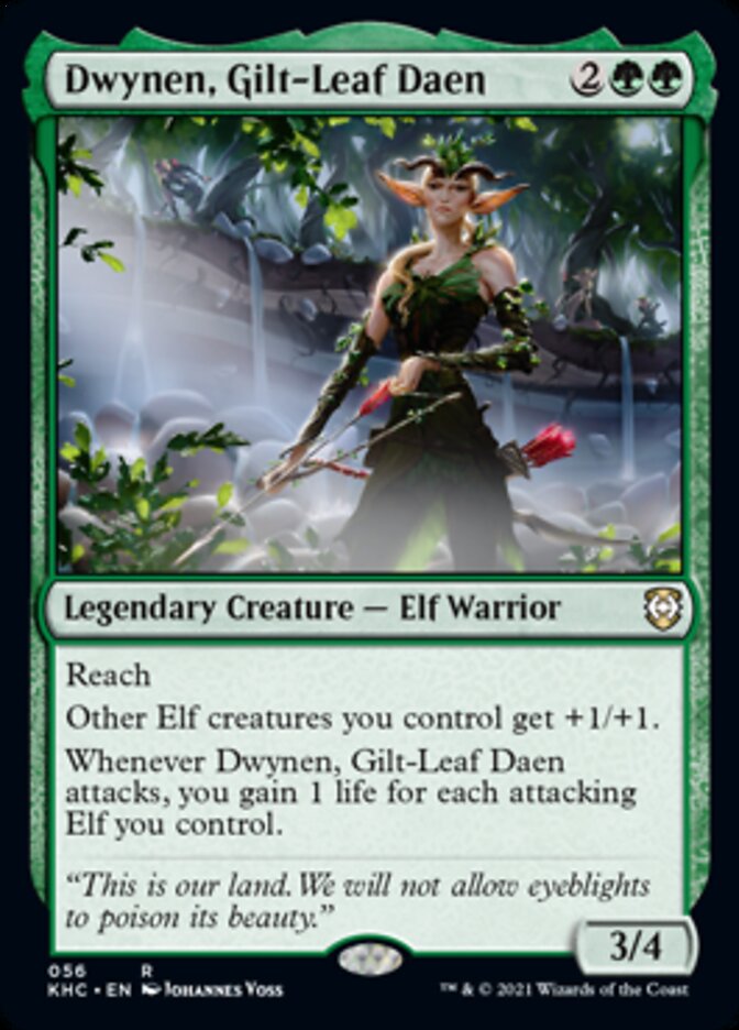 Dwynen, Gilt-Leaf Daen [Kaldheim Commander] MTG Single Magic: The Gathering | Red Claw Gaming