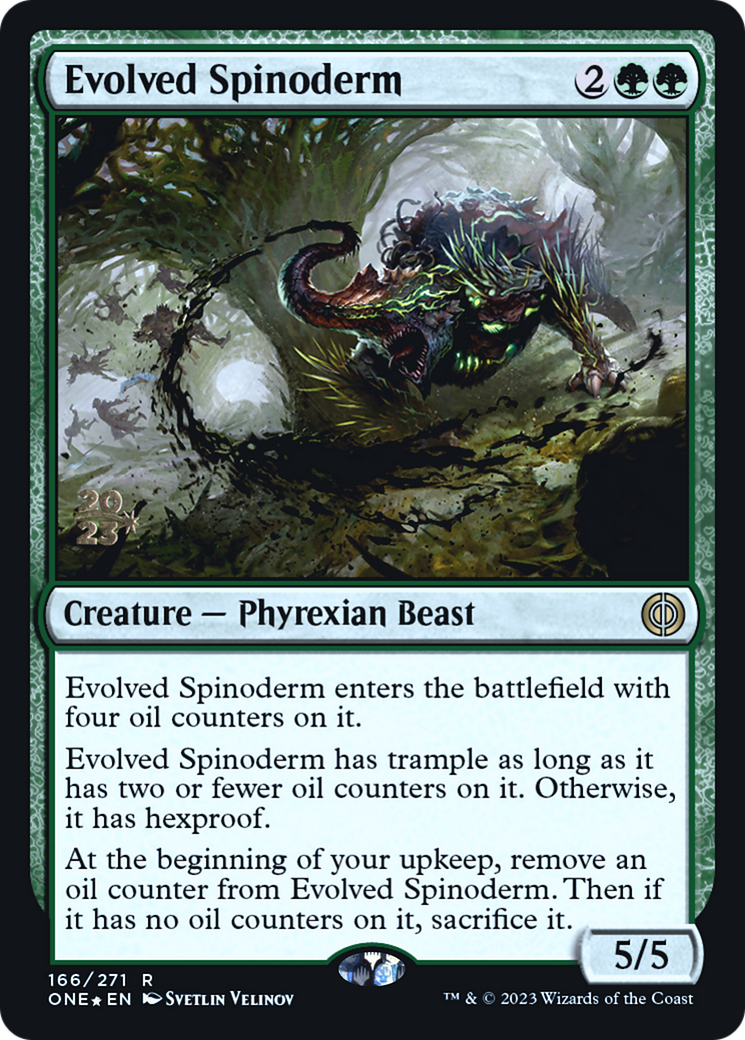 Evolved Spinoderm [Phyrexia: All Will Be One Prerelease Promos] MTG Single Magic: The Gathering | Red Claw Gaming