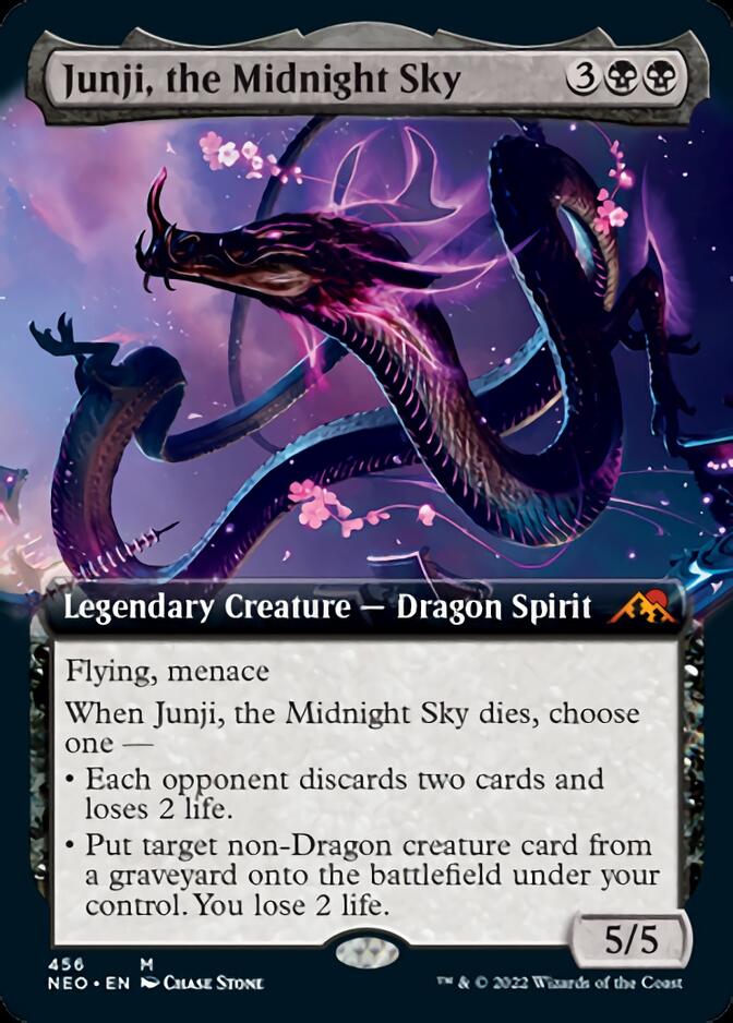 Junji, the Midnight Sky (Extended Art) [Kamigawa: Neon Dynasty] MTG Single Magic: The Gathering    | Red Claw Gaming