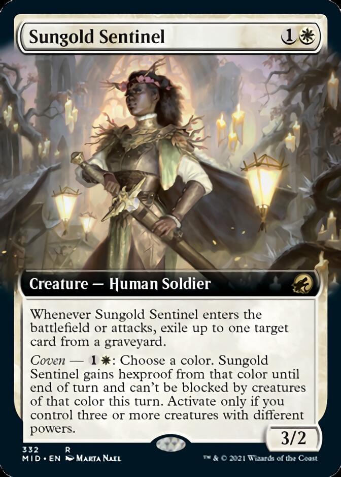 Sungold Sentinel (Extended Art) [Innistrad: Midnight Hunt] MTG Single Magic: The Gathering | Red Claw Gaming
