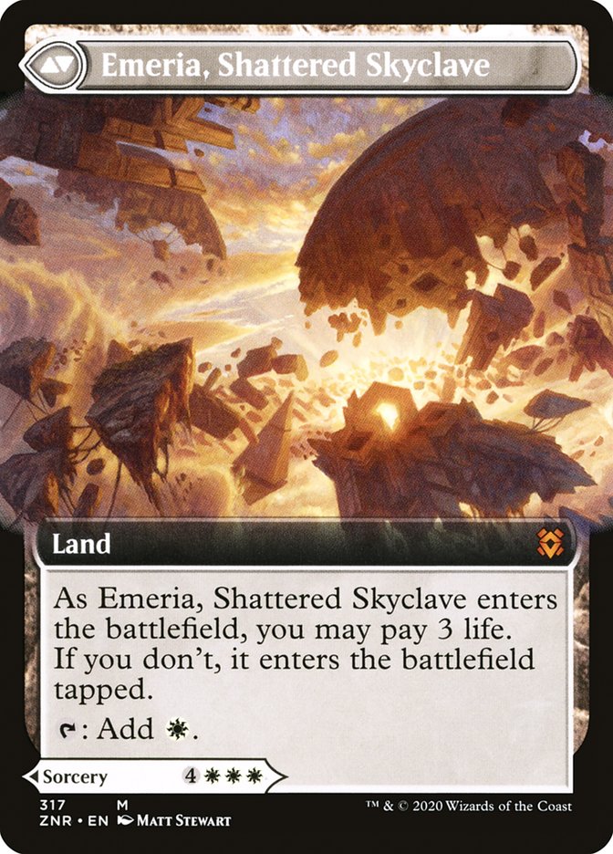 Emeria's Call // Emeria, Shattered Skyclave (Extended Art) [Zendikar Rising] MTG Single Magic: The Gathering | Red Claw Gaming
