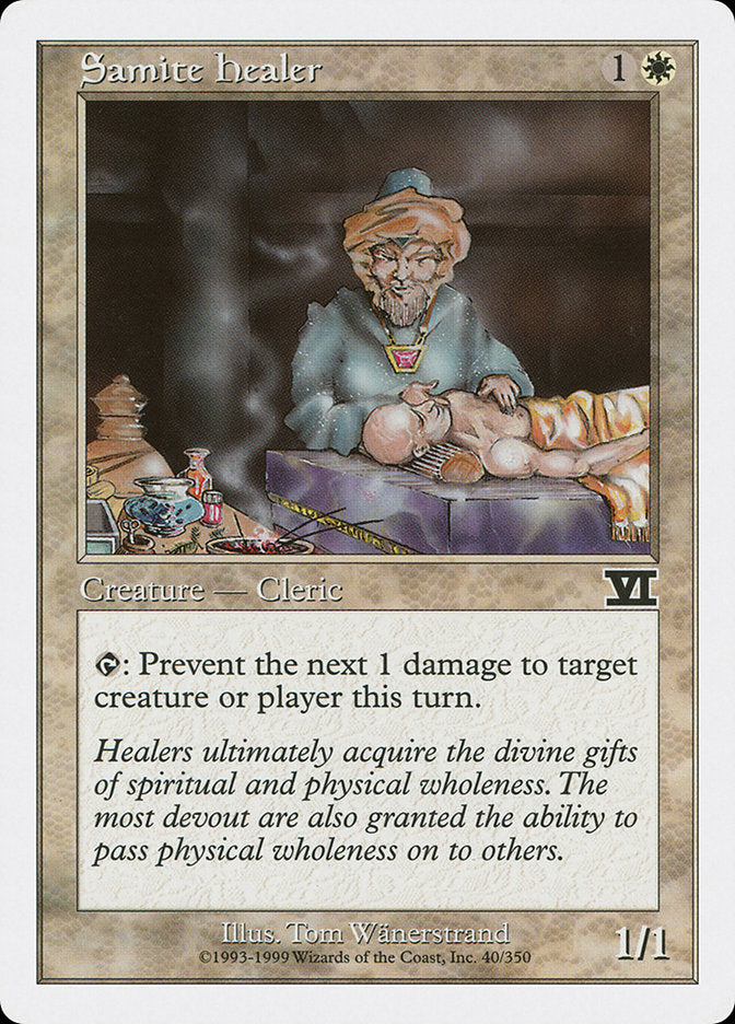 Samite Healer [Classic Sixth Edition] MTG Single Magic: The Gathering | Red Claw Gaming