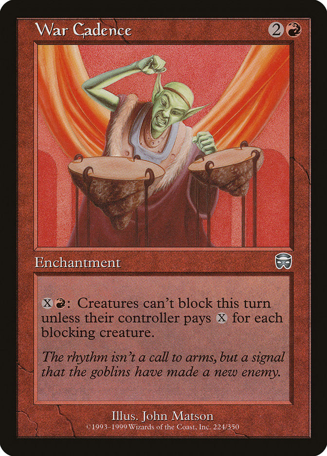 War Cadence [Mercadian Masques] MTG Single Magic: The Gathering | Red Claw Gaming