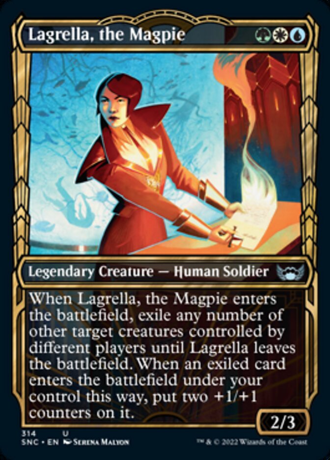 Lagrella, the Magpie (Showcase Golden Age) [Streets of New Capenna] MTG Single Magic: The Gathering | Red Claw Gaming