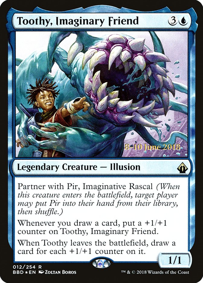 Toothy, Imaginary Friend [Battlebond Prerelease Promos] MTG Single Magic: The Gathering | Red Claw Gaming