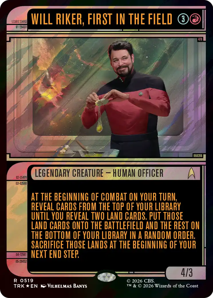 Will Riker, First in the Field (Showcase) (Surge Foil) [Star Trek] | Red Claw Gaming