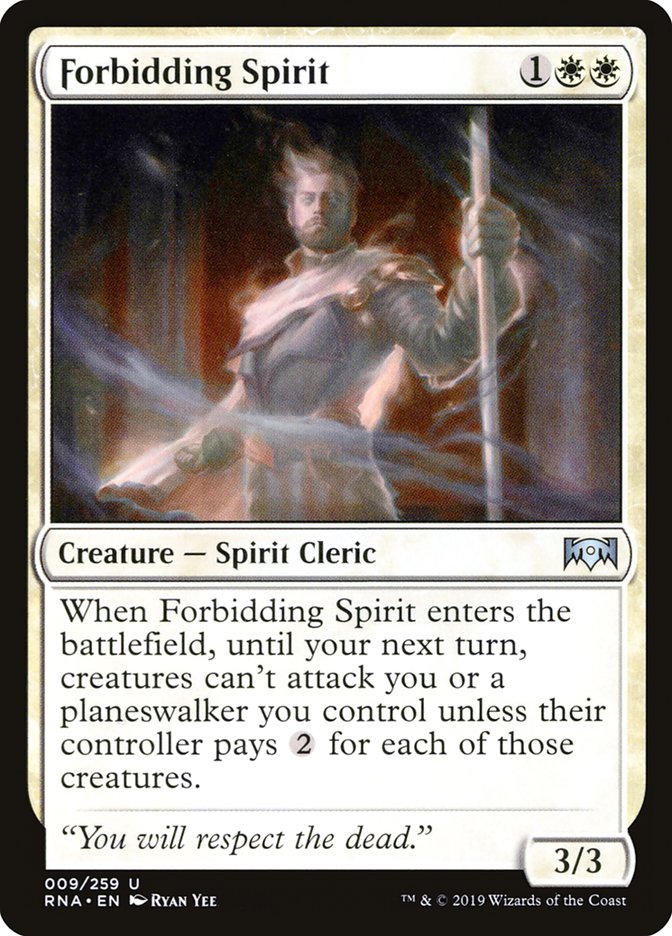 Forbidding Spirit [Ravnica Allegiance] MTG Single Magic: The Gathering | Red Claw Gaming