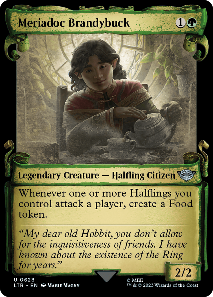 Meriadoc Brandybuck [The Lord of the Rings: Tales of Middle-Earth Showcase Scrolls] MTG Single Magic: The Gathering | Red Claw Gaming