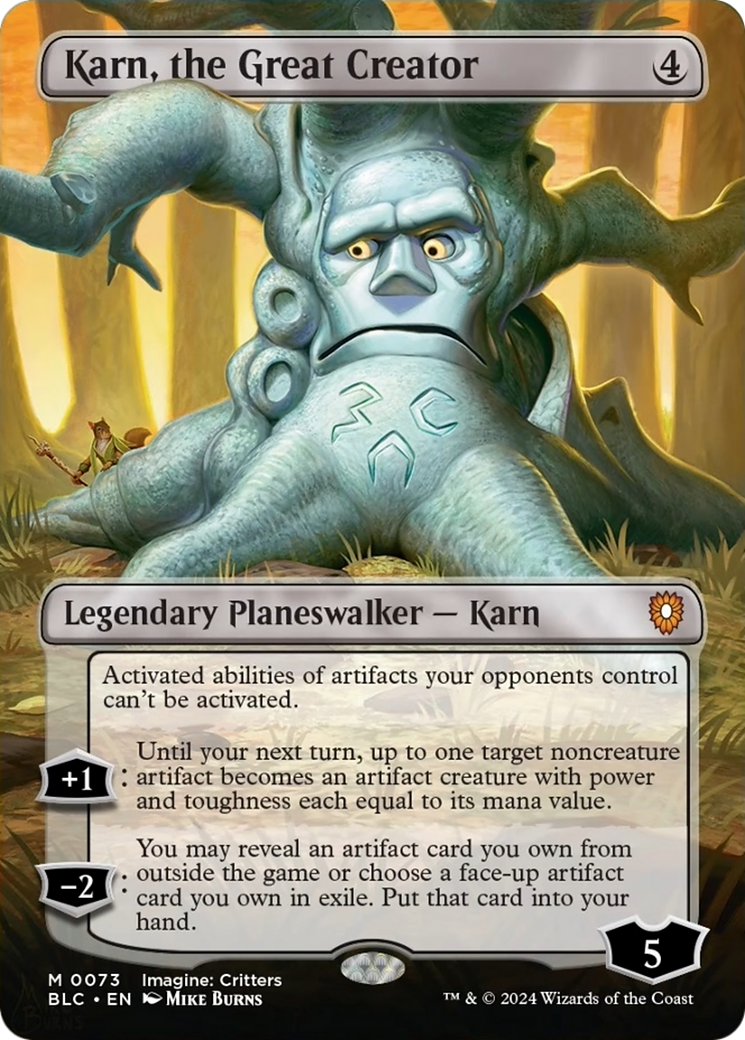 Karn, the Great Creator (Borderless) [Bloomburrow Commander] MTG Single Magic: The Gathering | Red Claw Gaming