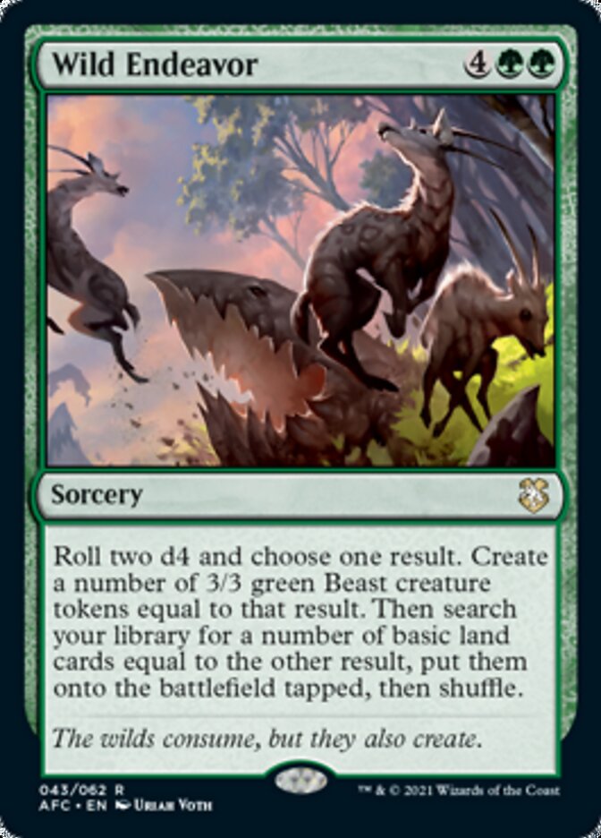 Wild Endeavor [Dungeons & Dragons: Adventures in the Forgotten Realms Commander] MTG Single Magic: The Gathering | Red Claw Gaming