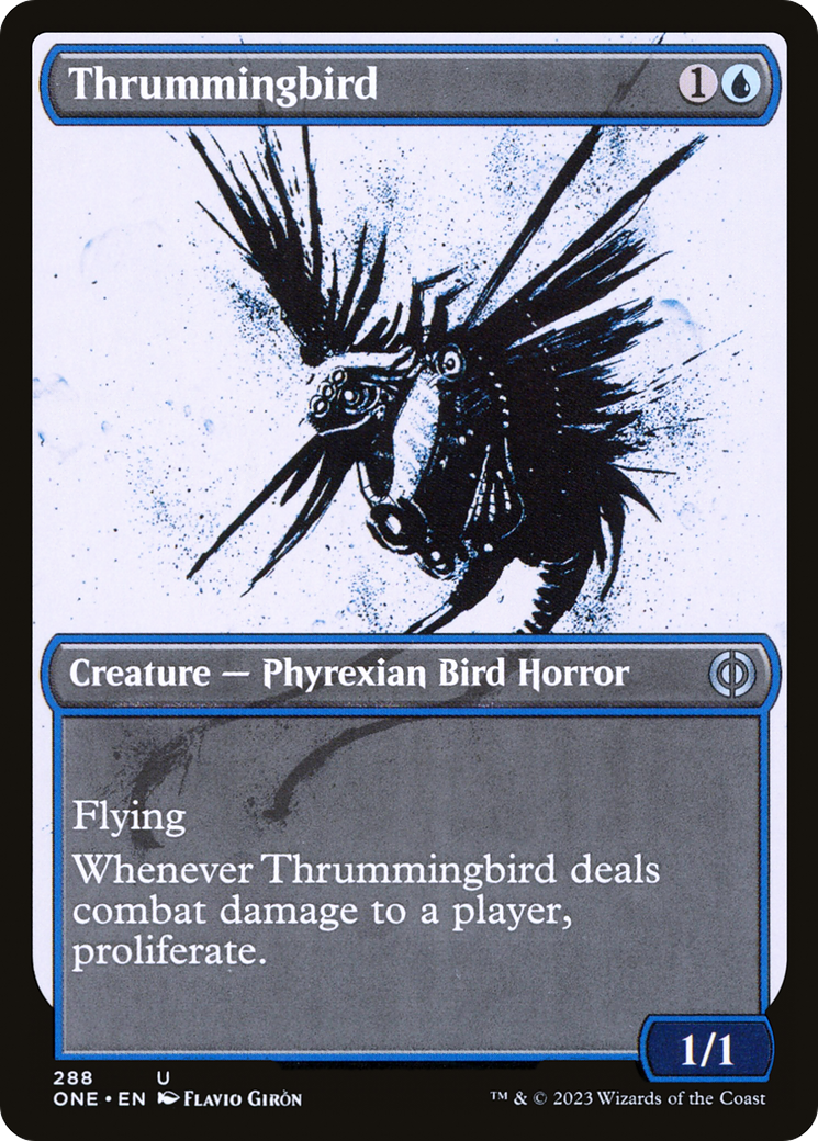 Thrummingbird (Showcase Ichor) [Phyrexia: All Will Be One] MTG Single Magic: The Gathering | Red Claw Gaming