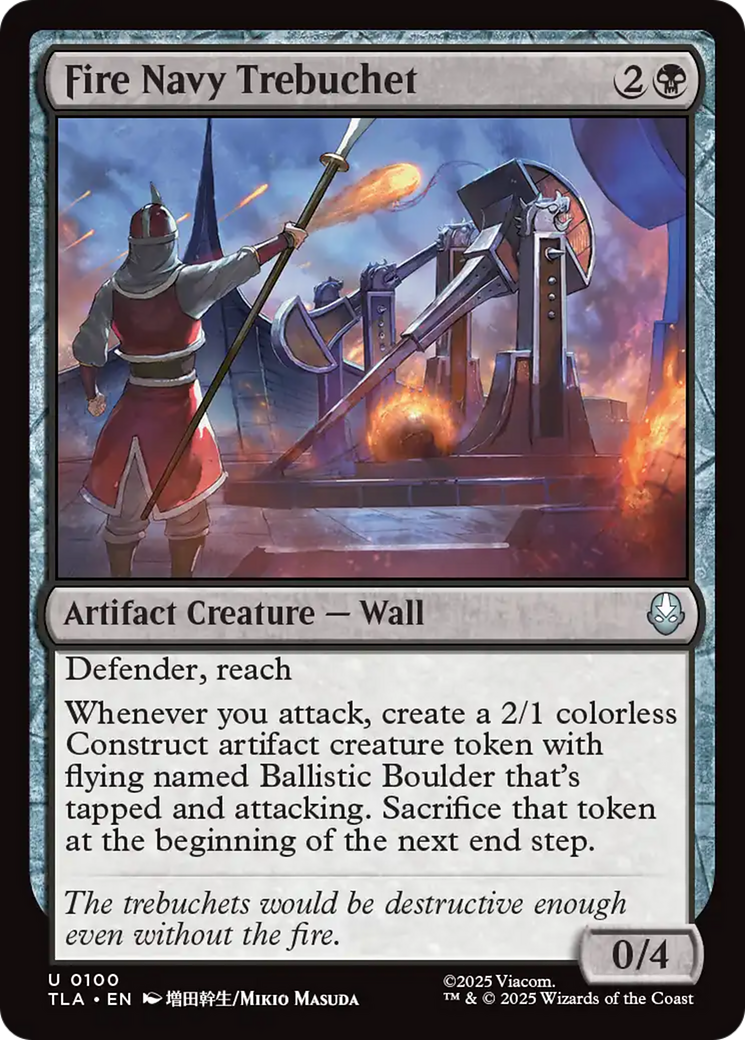 Fire Navy Trebuchet [Avatar: The Last Airbender] MTG Single Magic: The Gathering | Red Claw Gaming