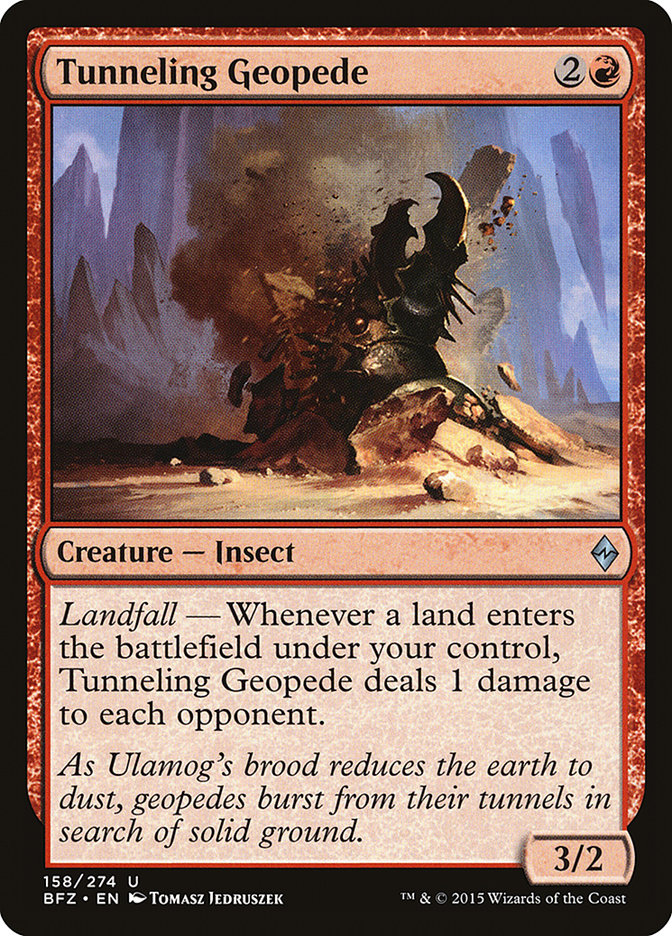Tunneling Geopede [Battle for Zendikar] MTG Single Magic: The Gathering | Red Claw Gaming
